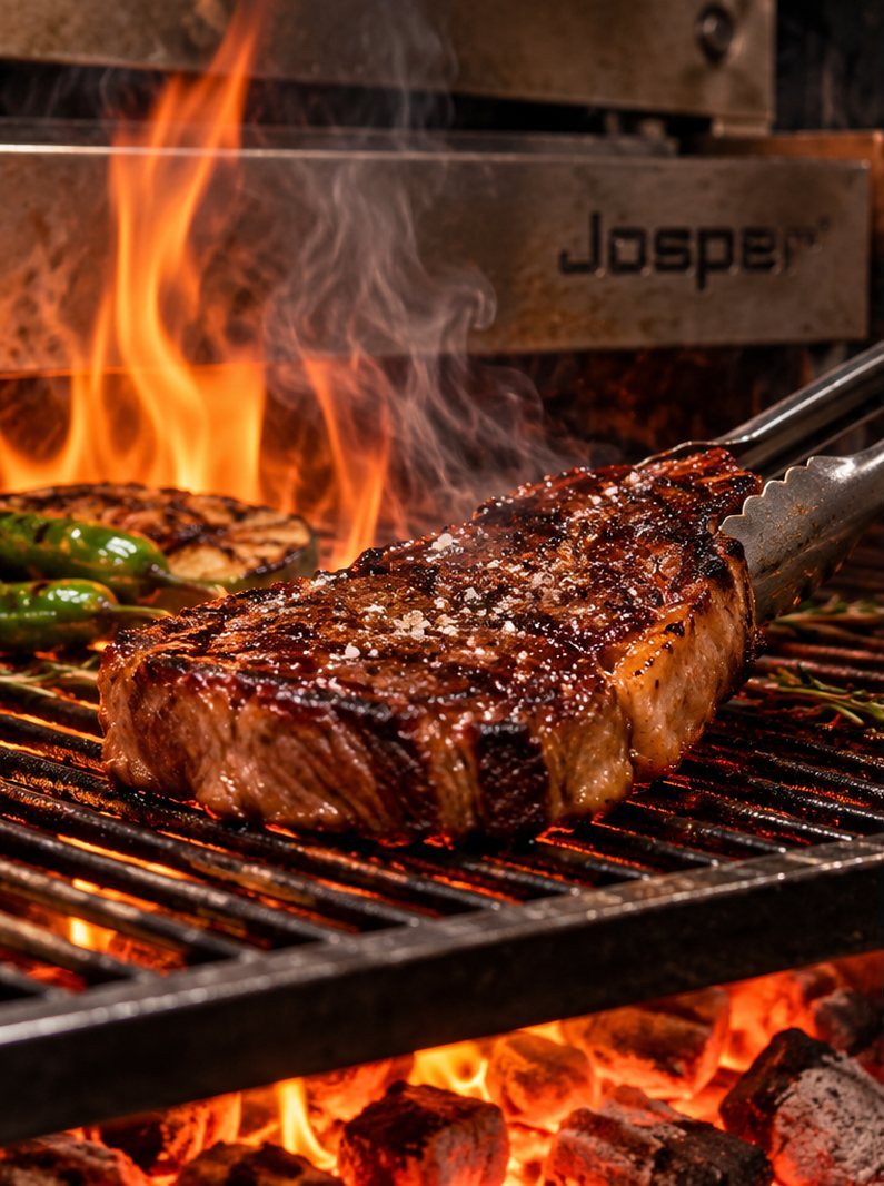 Chuletón a la brasa en el horno Josper